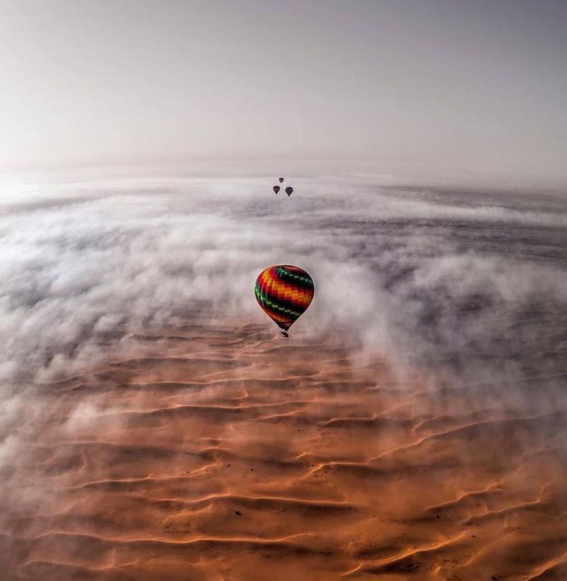 Sindbad hot air balloon ride and overnight safari Dubai
